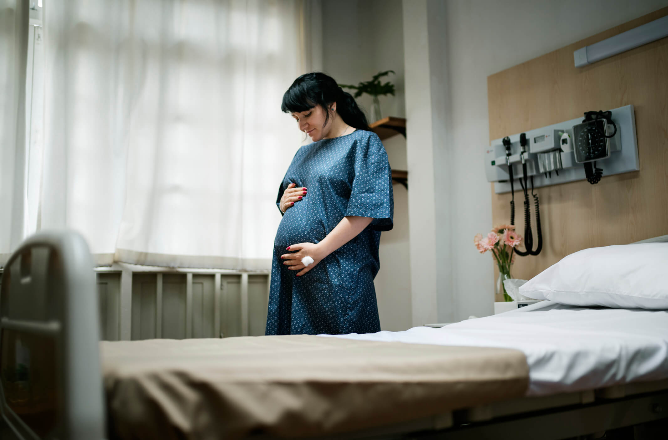 Pregnant woman in the hospital